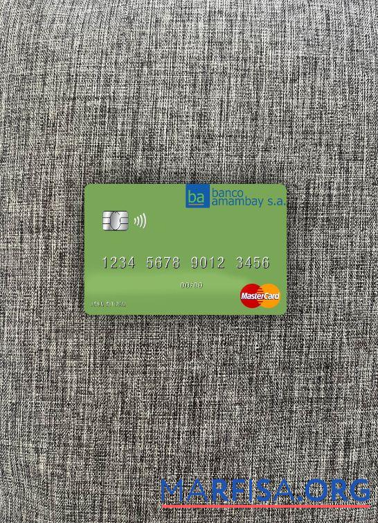 Realistic Paraguay Banco Amambay mastercard photolook front real example